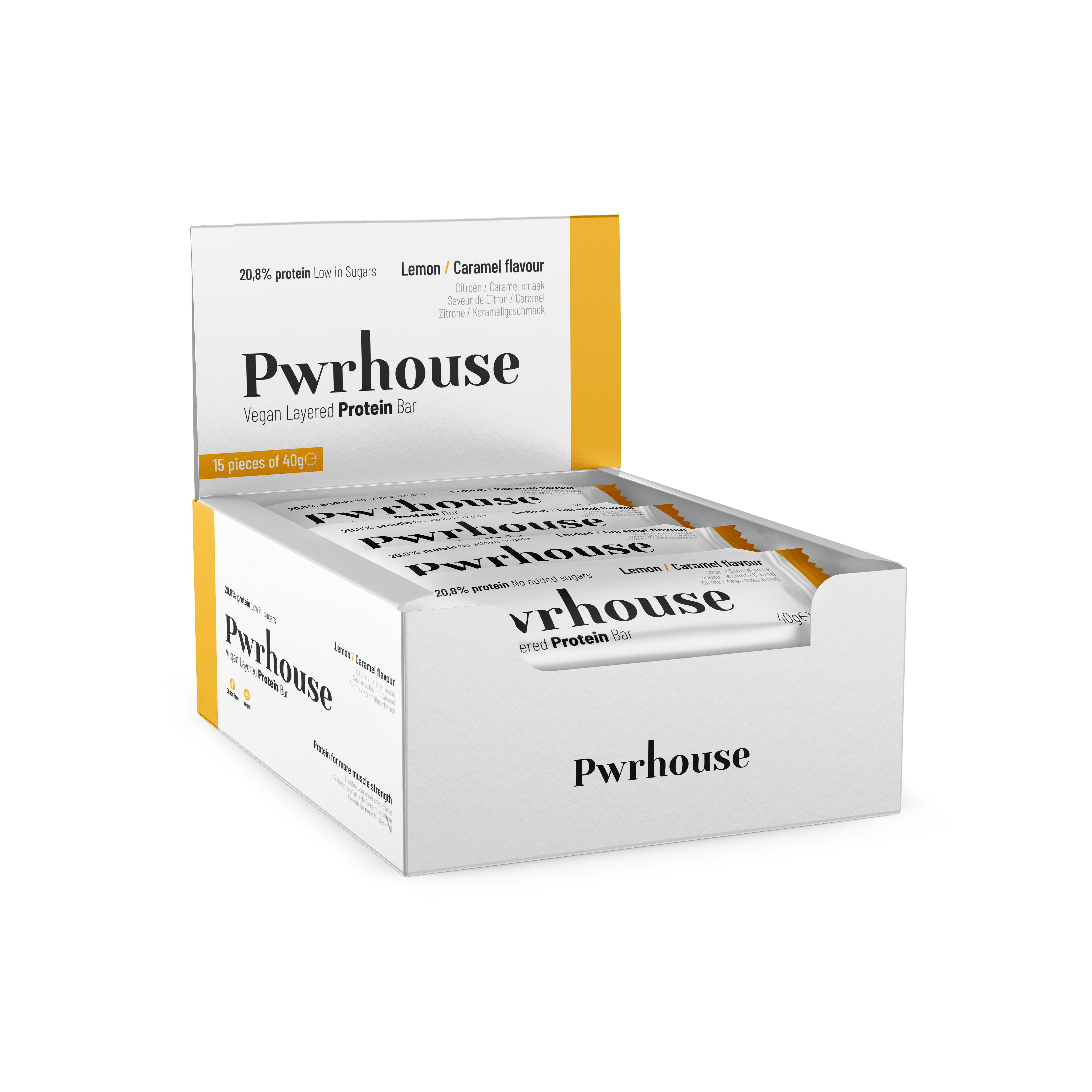 Pwrhouse Vegan Layered Protein Bar - Lemon Caramel